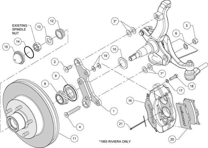 64-65 BUICK KIT,FRONT,FDL,11.88"