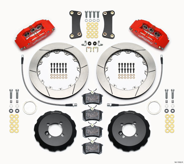 02-13 MINI COOPER FULL DISC BRAKE KIT,13/11.75" ROTORS,RED CALIPERS