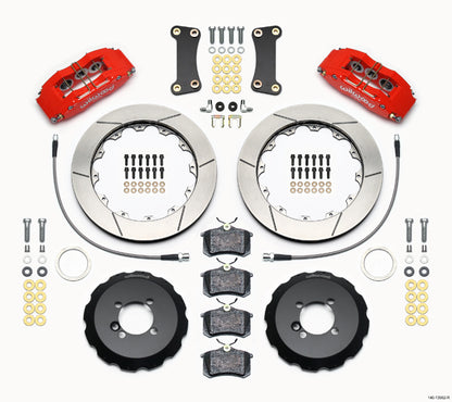 02-13 MINI COOPER FULL DISC BRAKE KIT,13/11.75" ROTORS,RED CALIPERS