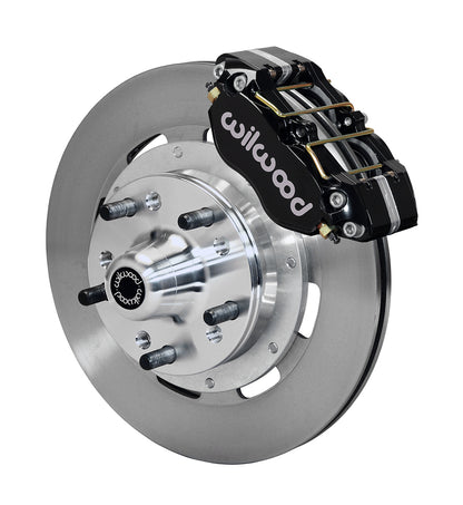 64-74 GM FRONT DISC BRAKE KIT,12.19" ROTORS,4 PISTON DP DUST BOOT BLACK CALIPERS
