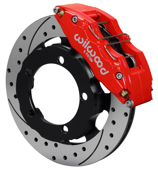 66-75 FORD BRONCO,FRONT,11.75" DRILLED ROTORS,RED