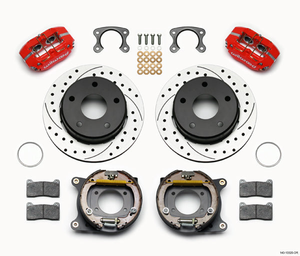 66-75 BRONCO,SMALL,REAR,12.19" DRILLED ROTORS,RED
