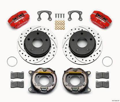 66-75 BRONCO,SMALL,REAR,12.19" DRILLED ROTORS,RED