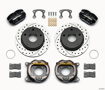 66-75 BRONCO,SMALL,REAR,12.19" DRILLED ROTORS,BLACK