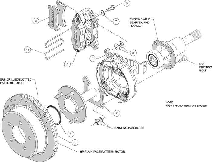 66-75 BRONCO,SMALL,REAR,12.19" DRILLED ROTORS,BLACK
