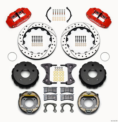 66-75 BRONCO,SMALL,REAR,12.90" DRILLED ROTORS,RED