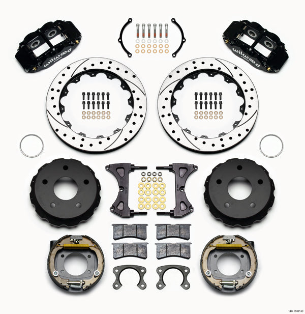 66-75 BRONCO,SMALL,REAR,12.90" DRILLED ROTORS,BLACK