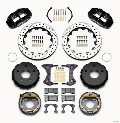 66-75 BRONCO,SMALL,REAR,12.90" DRILLED ROTORS,BLACK