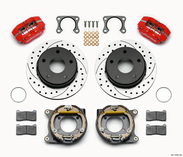 66-77 BRONCO,BIG,REAR,12.19" DRILLED ROTORS,RED