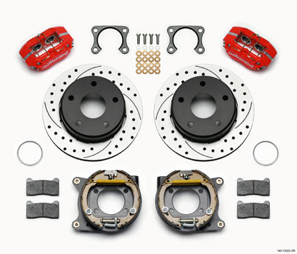 66-77 BRONCO,BIG,REAR,12.19" DRILLED ROTORS,RED