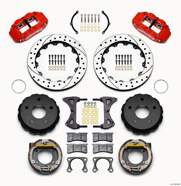 66-77 BRONCO,BIG,REAR,12.90" DRILLED ROTORS,RED