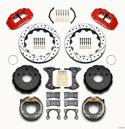 66-77 BRONCO,BIG,REAR,12.90" DRILLED ROTORS,RED