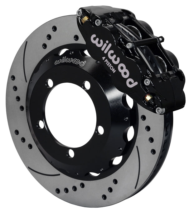 66-75 FORD BRONCO,FRONT,14" DRILLED ROTORS,BLACK