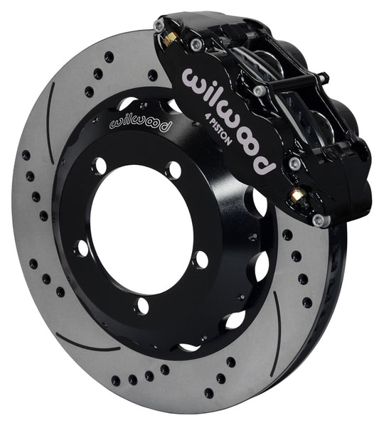 66-75 FORD BRONCO,FRONT,14" DRILLED ROTORS,BLACK