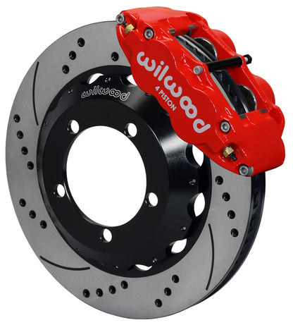66-75 FORD BRONCO,FRONT,14",RED,DRILLED