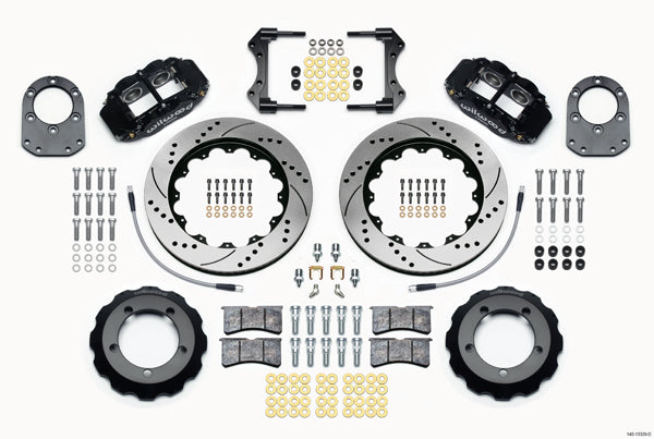 66-75 FORD BRONCO,FRONT,14" DRILLED ROTORS,BLACK