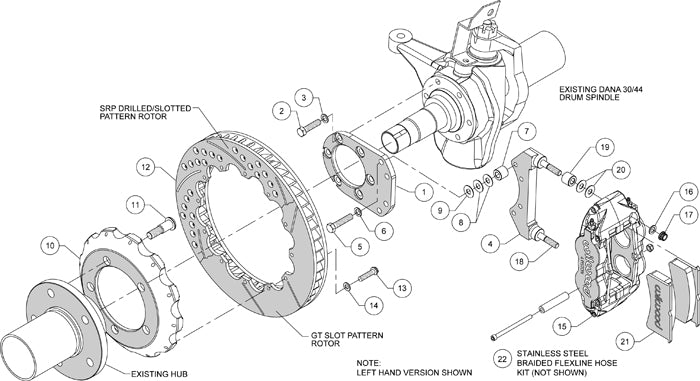 66-75 FORD BRONCO,FRONT,14" DRILLED ROTORS,BLACK