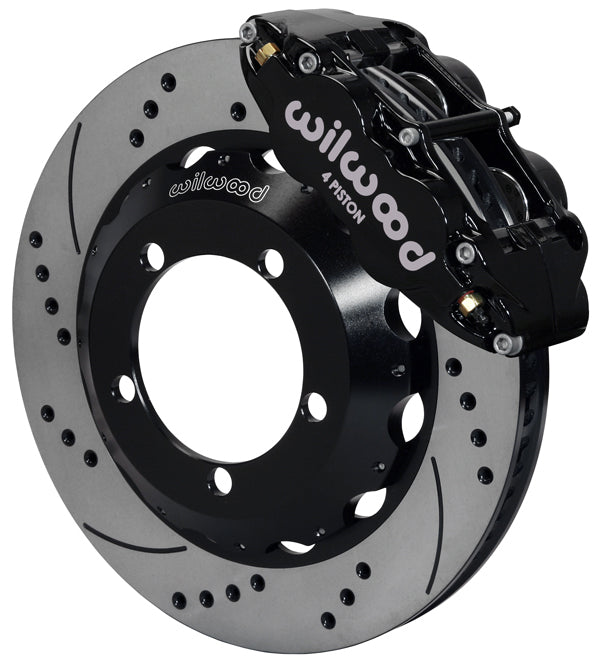 76-77 FORD BRONCO,FRONT,14" DRILLED ROTORS,BLACK
