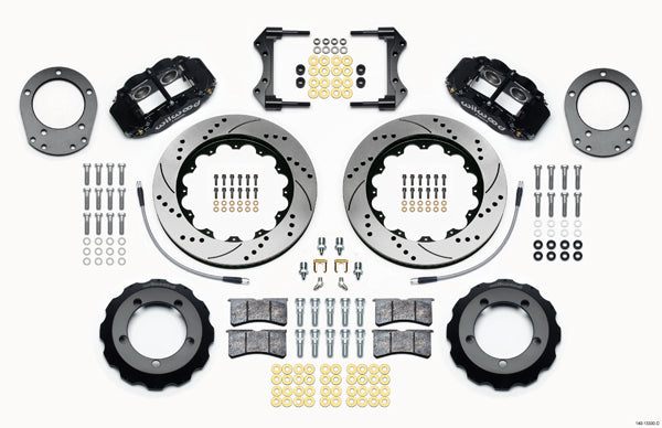 76-77 FORD BRONCO,FRONT,14" DRILLED ROTORS,BLACK