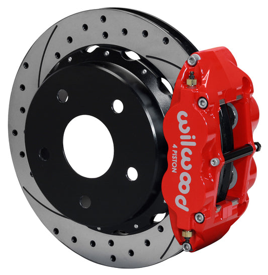 66-75 BRONCO,SMALL,REAR,14" DRILLED ROTORS,RED