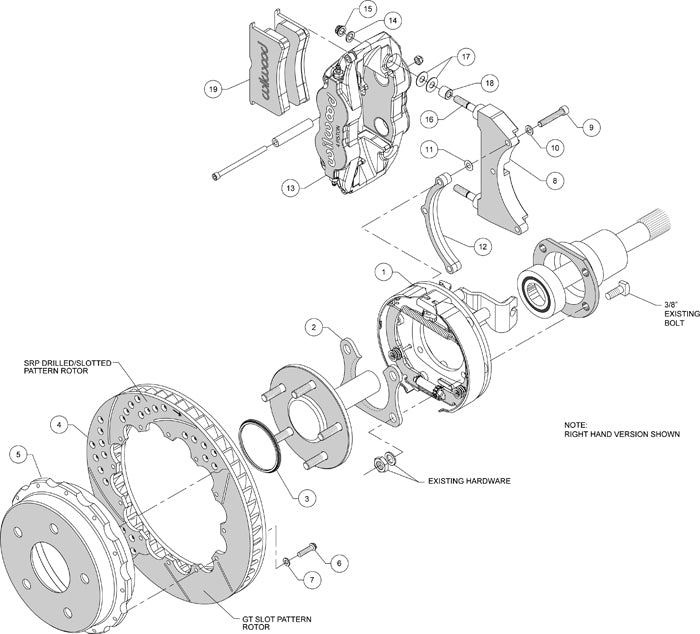 66-75 BRONCO,SMALL,REAR,14" DRILLED ROTORS,BLACK