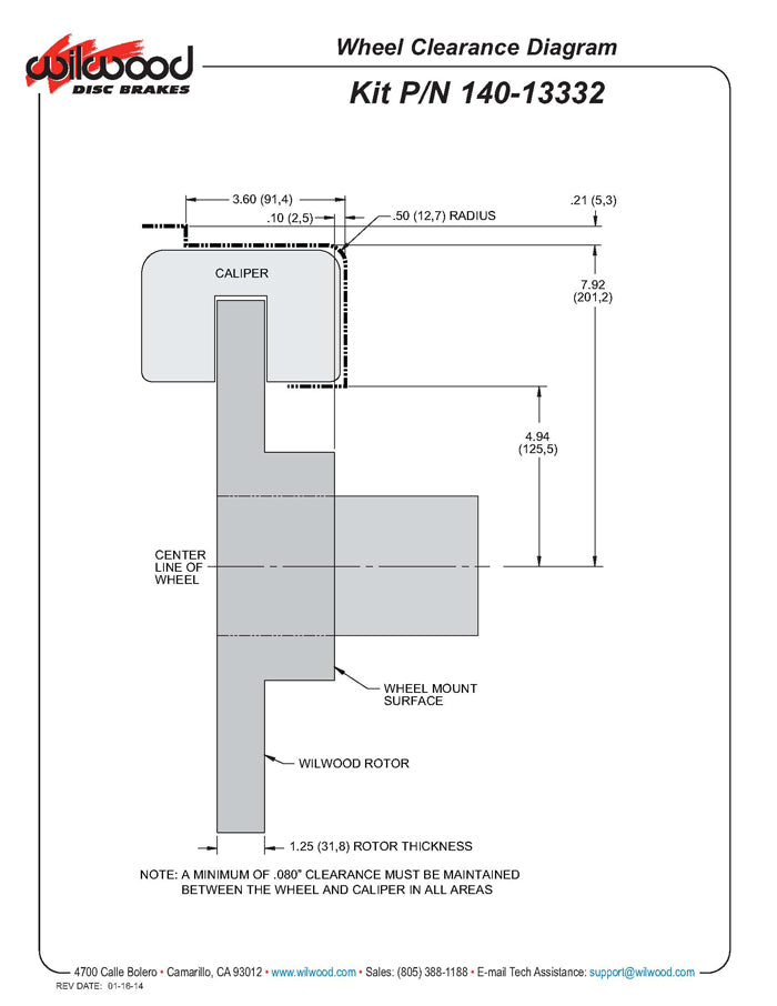 66-75 BRONCO,SMALL,REAR,14" DRILLED ROTORS,BLACK