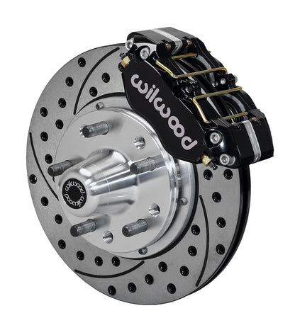 65-69 FORD MUSTANG,FRONT,DP DUST BOOT,11" DRILLED ROTORS,RED CALIPERS