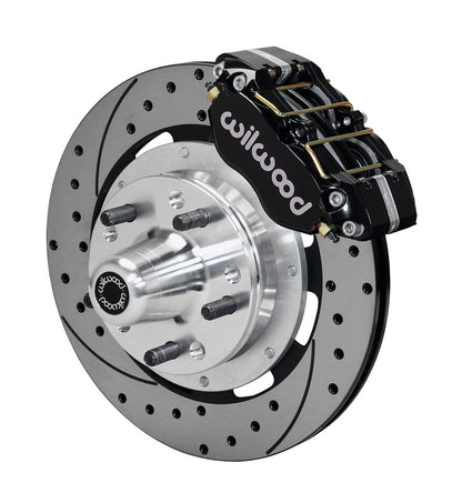 65-69 FORD MUSTANG,FRONT,DP DUST BOOT,12" DRILLED ROTORS,BLACK CALIPERS