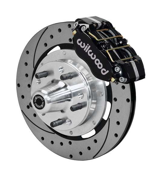 65-69 FORD MUSTANG,FRONT,DP DUST BOOT,12" DRILLED ROTORS,BLACK CALIPERS