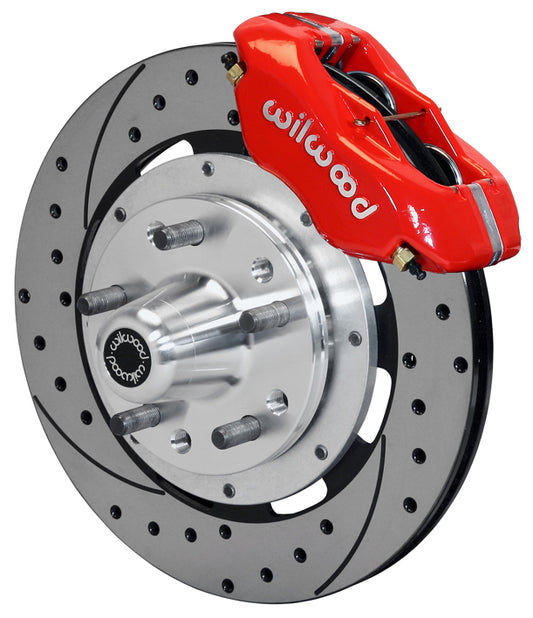 69-76 AMC BRAKE KIT,FRONT,12" DRILLED ROTORS,RED
