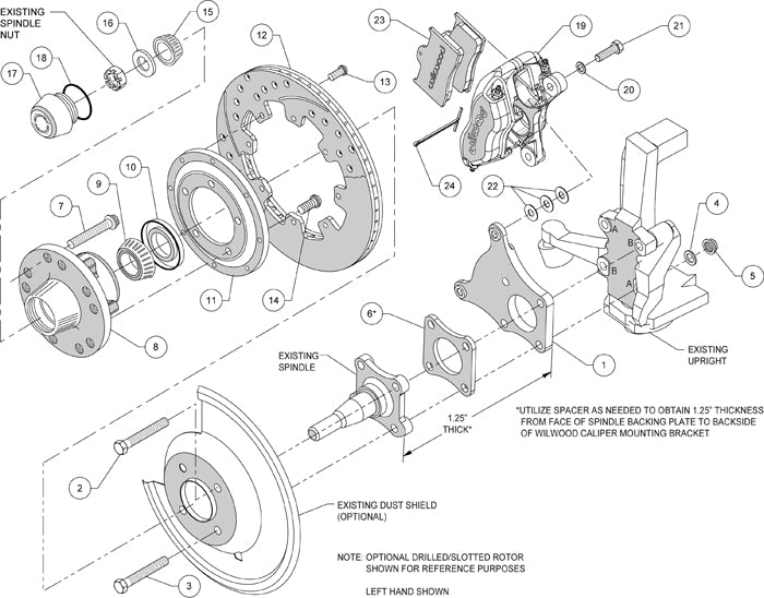 69-76 AMC BRAKE KIT,FRONT,FDL,12",DRILLED
