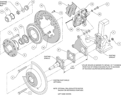 69-76 AMC BRAKE KIT,FRONT,12",DRILLED,POLISH