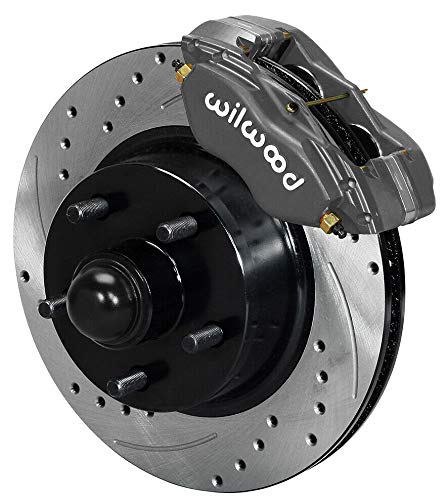 65-69 FORD MUSTANG KIT,FRONT,11.30" DRILLED ROTORS,GRAY CALIPERS