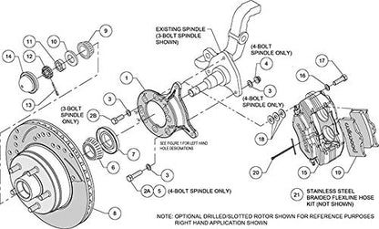 65-69 FORD MUSTANG KIT,FRONT,11.30" DRILLED ROTORS,GRAY CALIPERS