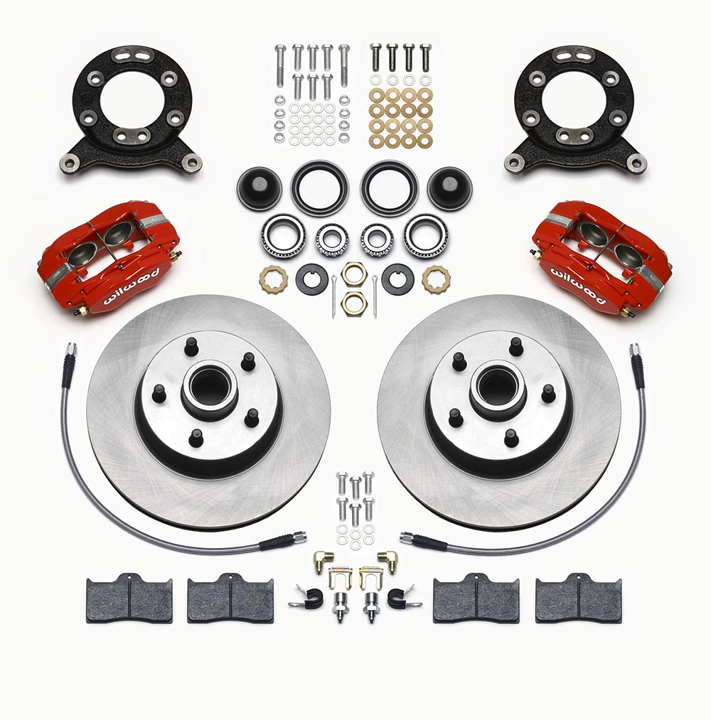 65-69 FORD MUSTANG KIT,FRONT,11.30" ROTORS,RED CALIPERS