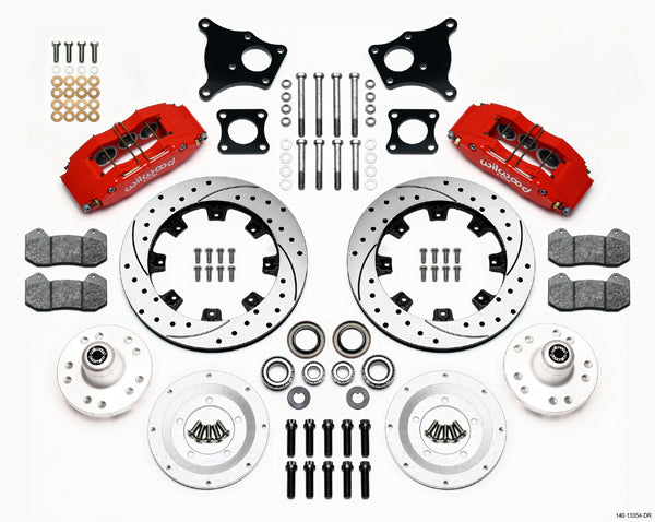 69-76 AMC BRAKE KIT,FRONT,DP6,12",DR,RED