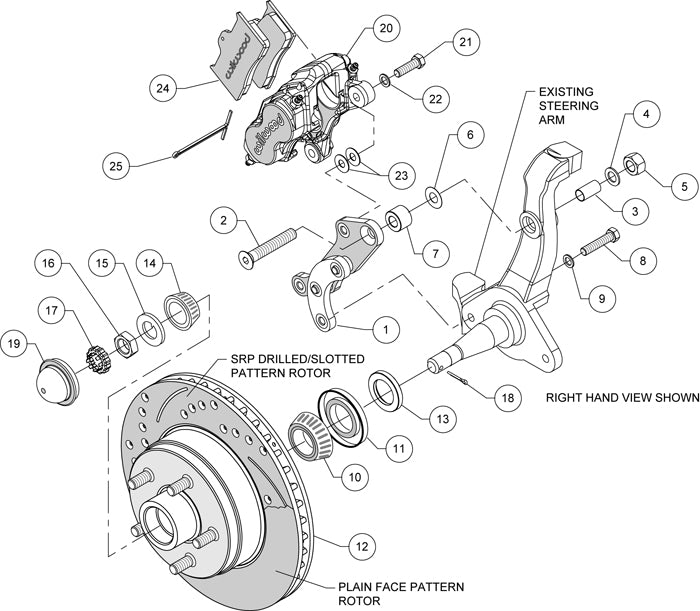 58-68 FORD/MERCURY KIT,FRONT,11.3",DRILLED