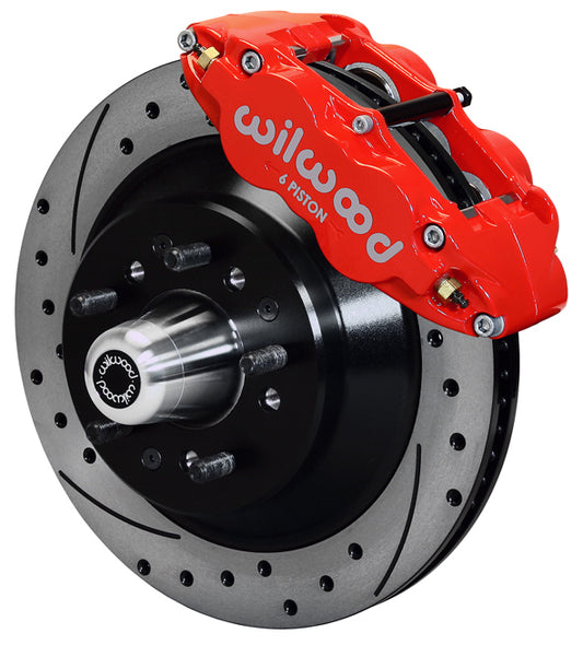 58-68 FORD/MERCURY KIT,FRONT,13",DRILLED,RED