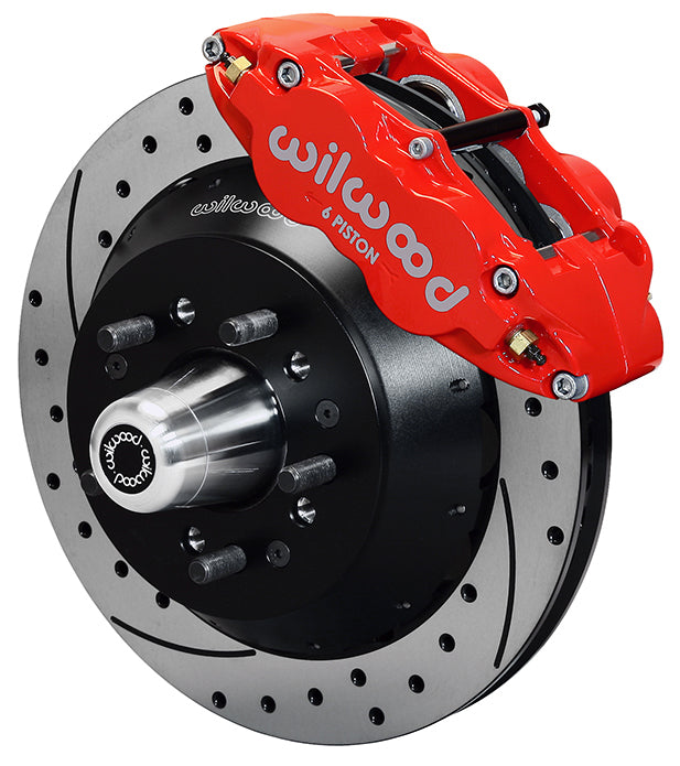 58-68 FORD/MERCURY KIT,FRONT,14",DRILLED,RED