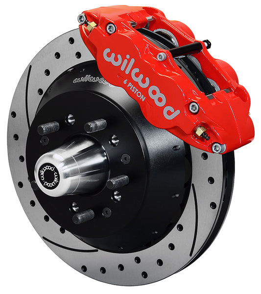 58-68 FORD/MERCURY KIT,FRONT,14",DRILLED,RED