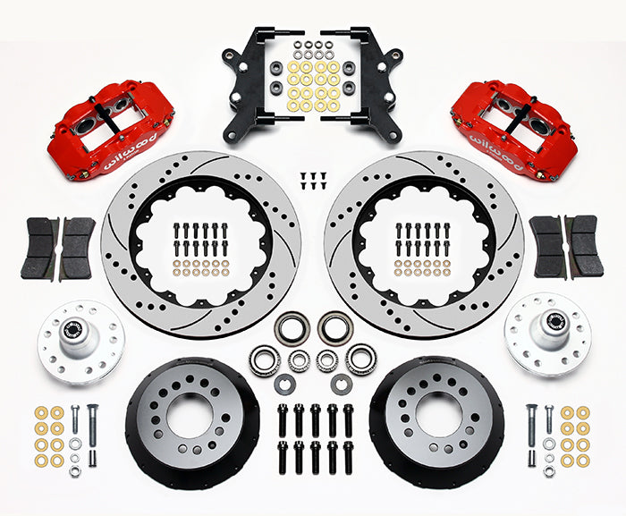 58-68 FORD/MERCURY KIT,FRONT,14",DRILLED,RED