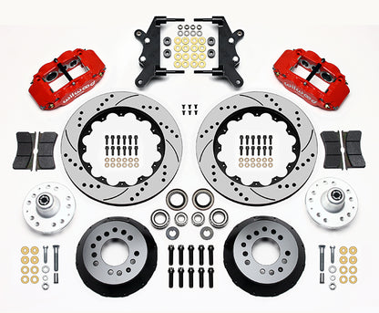 58-68 FORD/MERCURY KIT,FRONT,14",DRILLED,RED