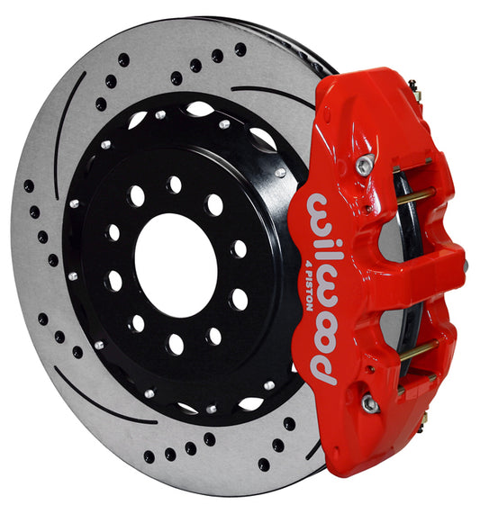 14-UP CORVETTE C7,REAR,14.25" DRILLED ROTORS,RED