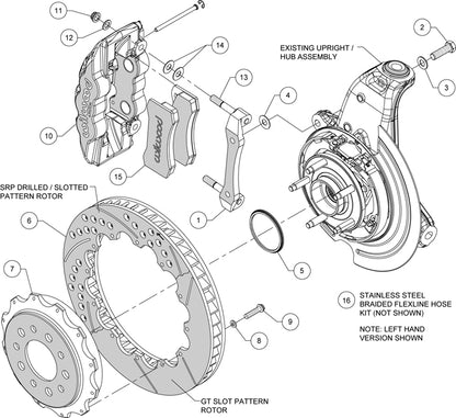 14-UP CORVETTE C7,REAR,14.25" DRILLED ROTORS,BLACK