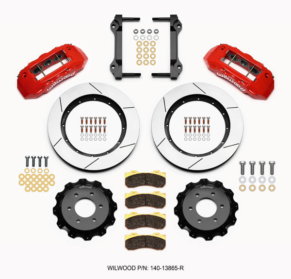 10-UP FORD F-150 FRONT DISC BRAKE KIT,TX6R 6 PISTON,15.50" ROTORS,RED CALIPERS
