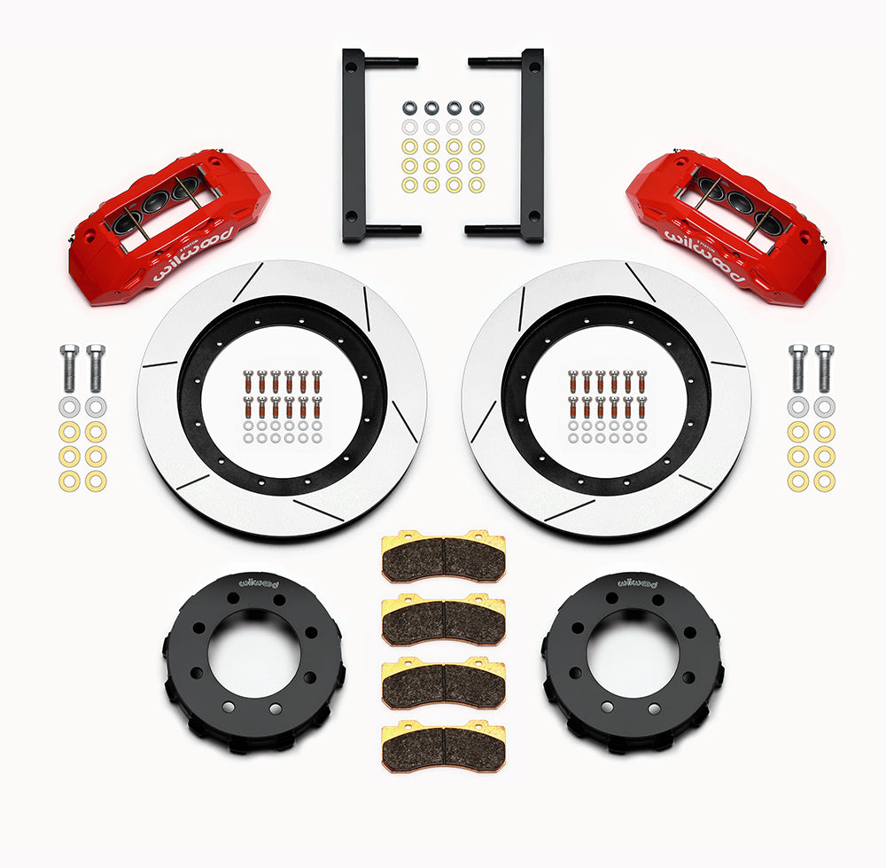 05-12 FORD F-250,F-350 4WD FULL DISC BRAKE KIT,LINES,6 PISTON,16"/15" ROTORS,RED