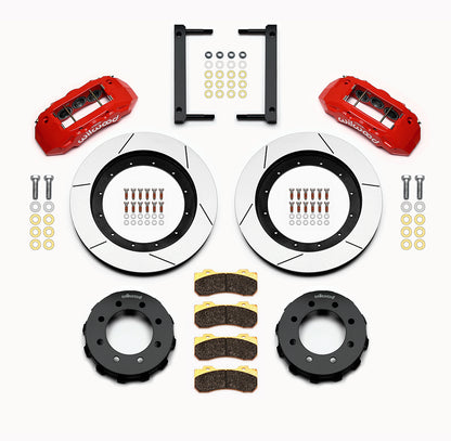 05-12 FORD F-250,F-350 4WD FULL DISC BRAKE KIT,LINES,6 PISTON,16"/15" ROTORS,RED
