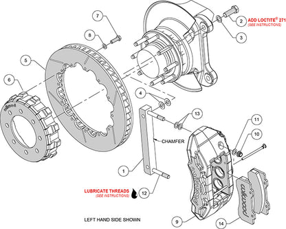 05-12 FORD F-250,F-350 4WD FRONT DISC BRAKE KIT,TX6R 6 PISTON,16" ROTORS,BLACK
