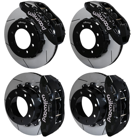 05-12 FORD F-250,F-350 4WD FULL DISC BRAKE KIT,LINES,6 PISTON,16"/15" ROTORS,BLK