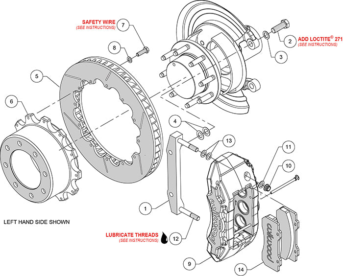 05-12 FORD F-250,F-350 4WD REAR DISC BRAKE KIT,TX6R 6 PISTON,15.5" ROTORS,BLACK